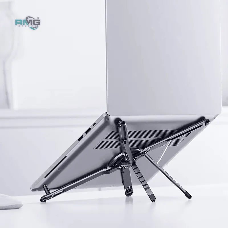 3-in-1 Aluminum Laptop Stand with Magnetic MagSafe Phone Holder – Adjustable Desktop Bracket