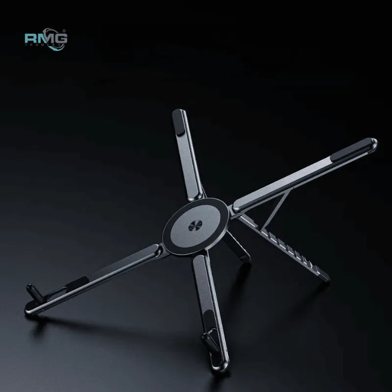 3-in-1 Aluminum Laptop Stand with Magnetic MagSafe Phone Holder – Adjustable Desktop Bracket