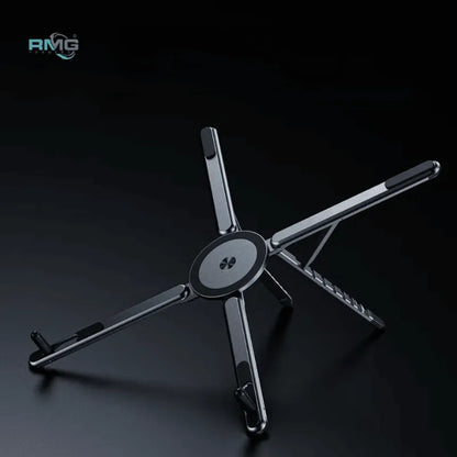 3-in-1 Aluminum Laptop Stand with Magnetic MagSafe Phone Holder – Adjustable Desktop Bracket